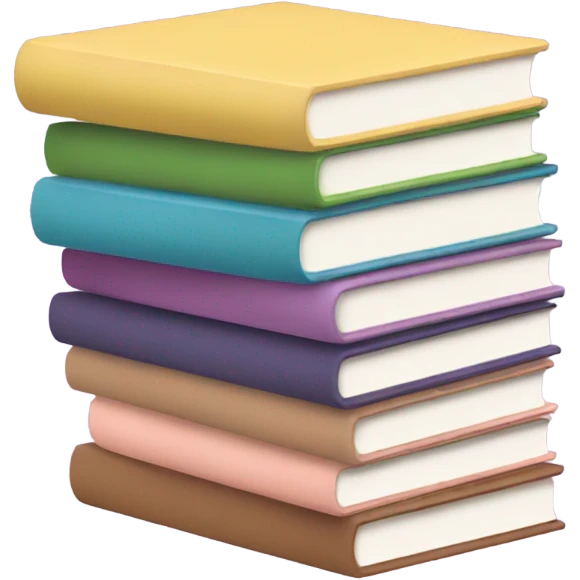 Soft coloured stack of books  emoji