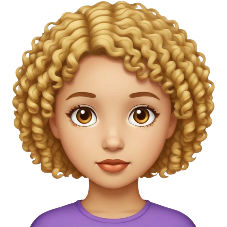 A light skinned girl with short curly hair emoji