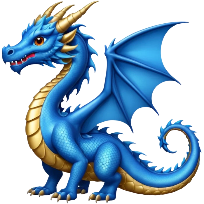 Haz un dragón azul oriental  emoji