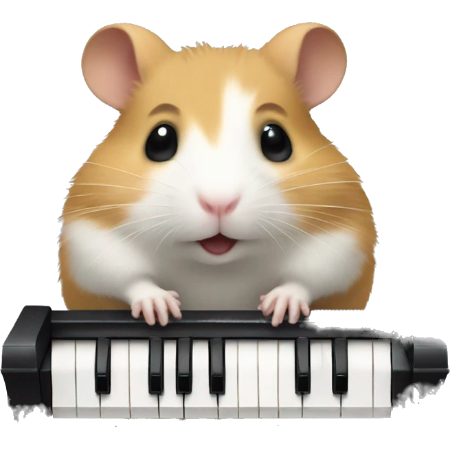 hamster plays piano emoji