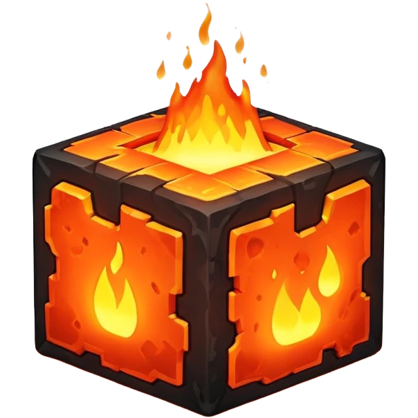 Minecraft block lava emoji