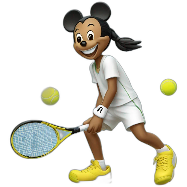 Mickey qui fait du tennis emoji
