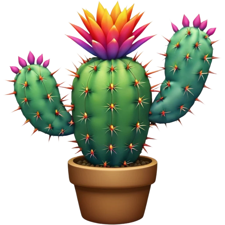 Rainbow cactus ￼ emoji