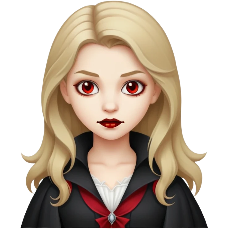 teenage vampire girl with dark blonde hair and white skin emoji