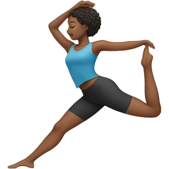 A woman in stretching  emoji