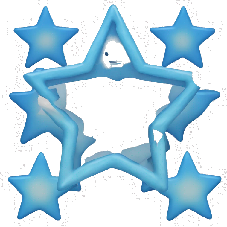 a blue shinning star with 4 ends emoji