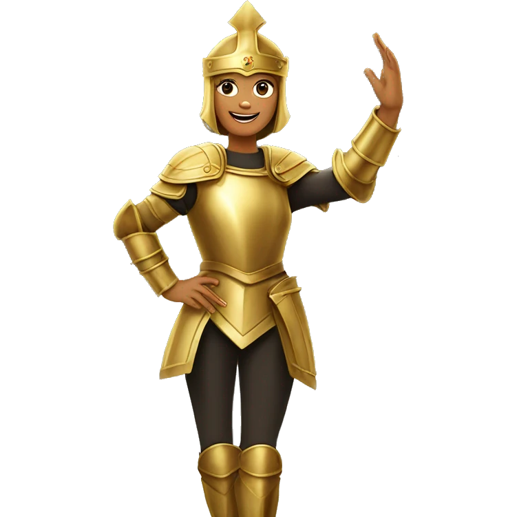Golden Knight female victory celebration hands up emoji