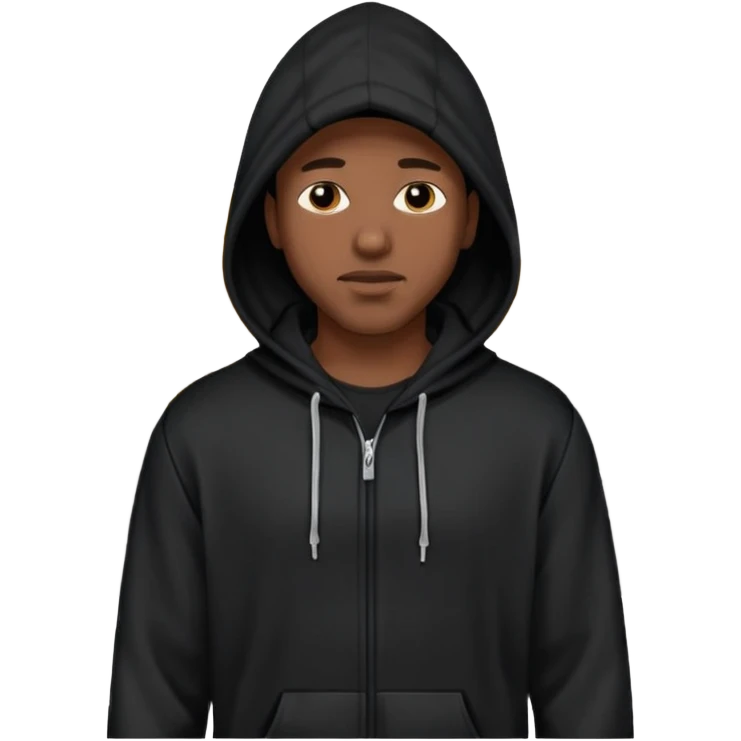 Hooded Street Walker black man  emoji