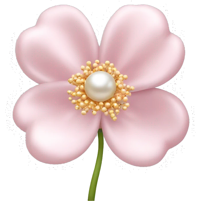 Pearl light pink flower emoji