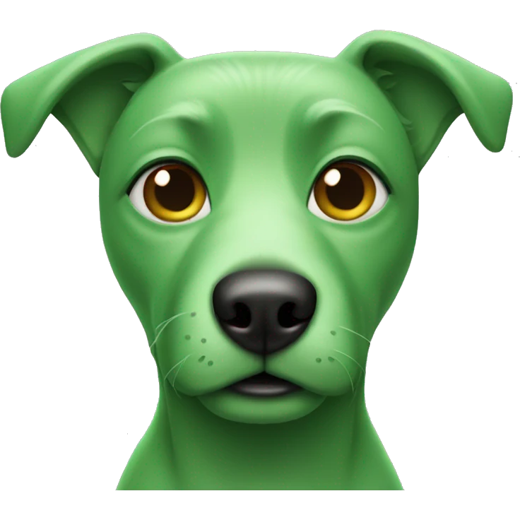 Green dog emoji