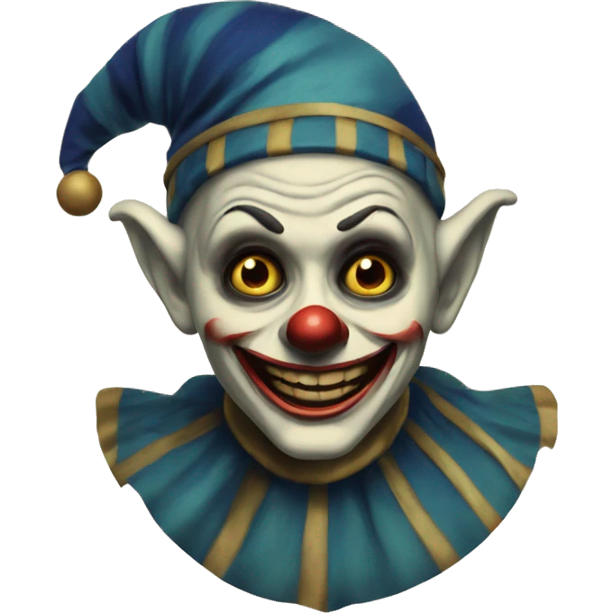 vintage scary jester  emoji