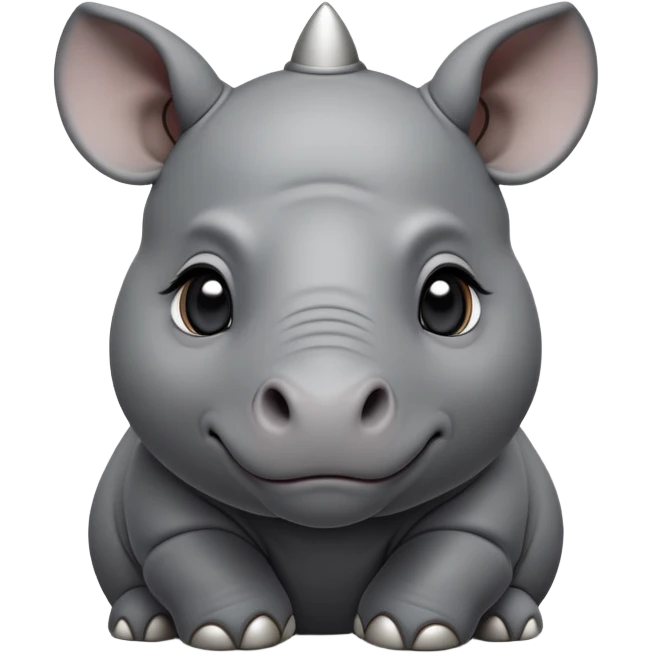 cinematic-noble-baby-rhinoceros-portrait-emoji,slate-grey-hide--poised-and-regal,-with-a-massive,-powerful-build-and-a-thick,-deep-set-soulful-piercing-eyes,-simplified-yet-sharp-and-sophisticated-features,-highly-detailed,-large-black-eyes, zoomed out showing shoulders emoji