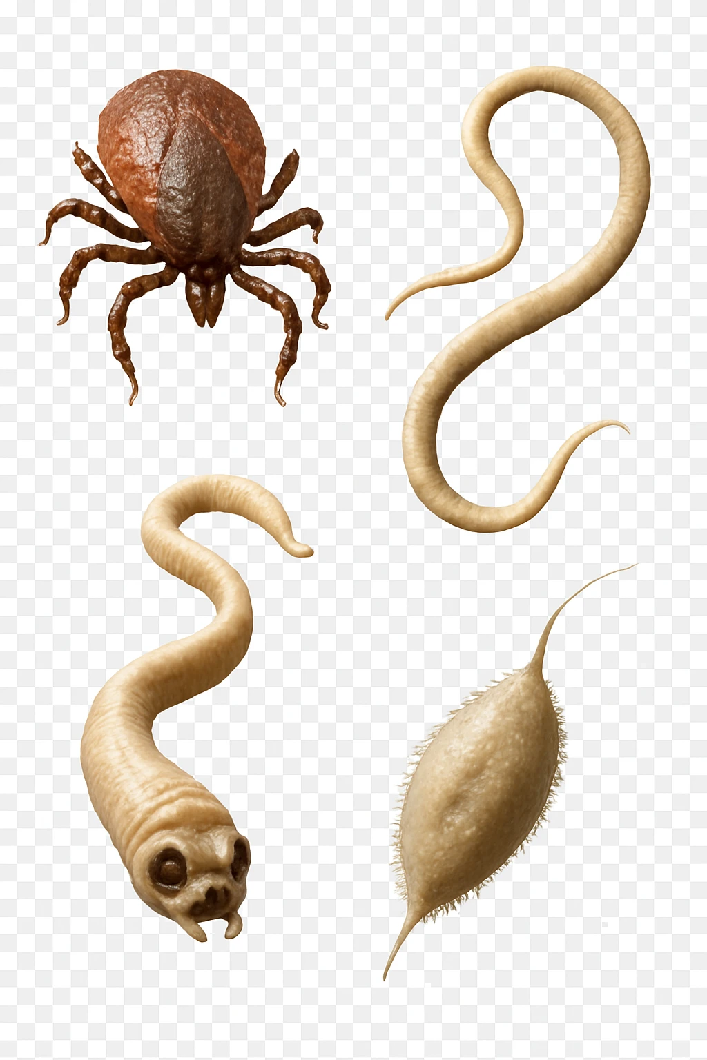 parassiti render no sfondo emoji