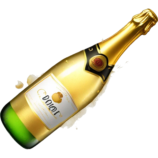 Champagne bottle popping emoji