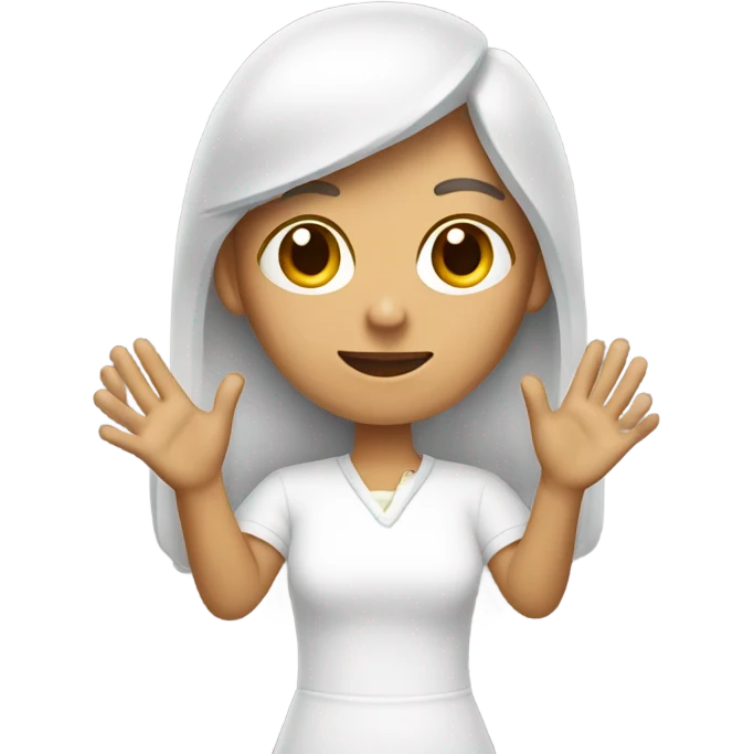 A female with white glue  emoji