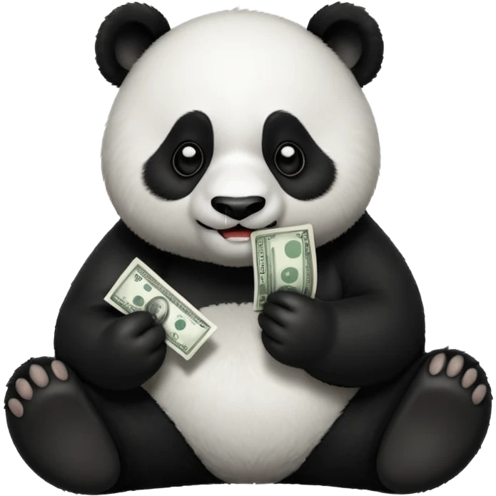 Panda eat money emoji
