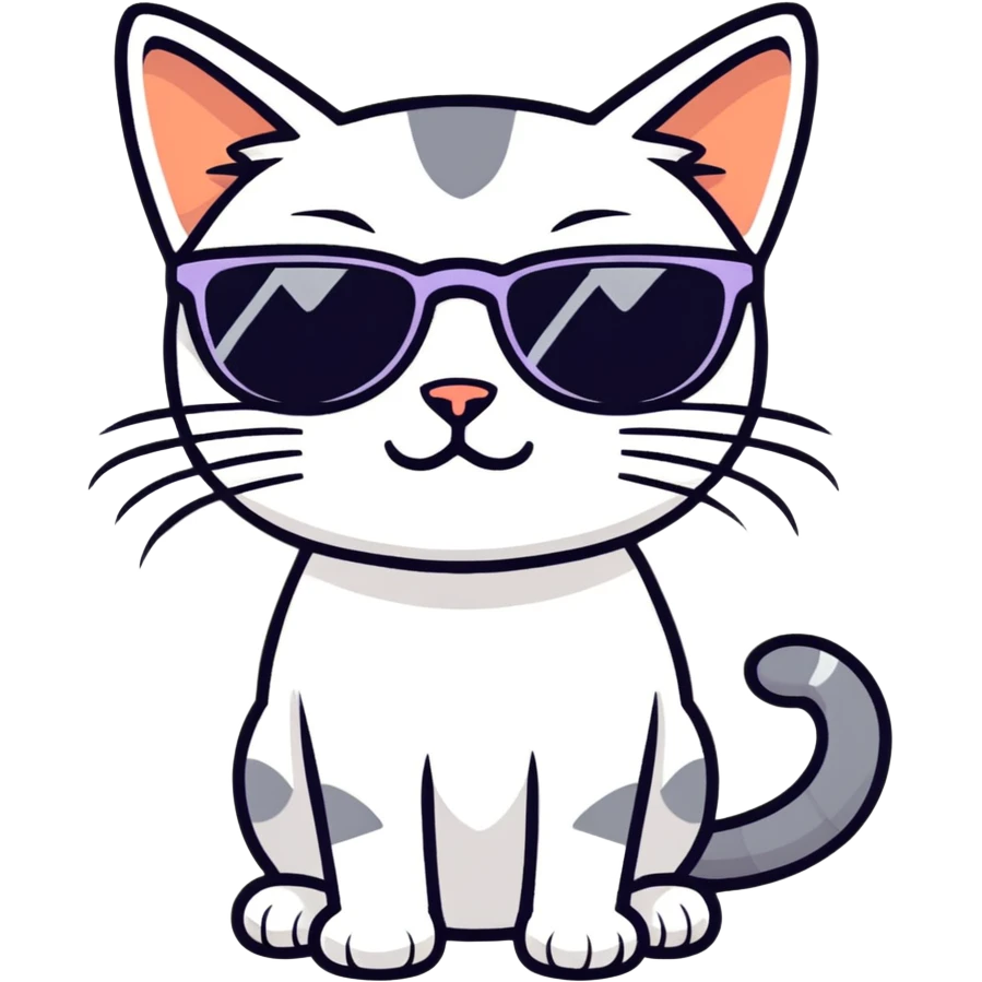 Cat with sunglasses emoji