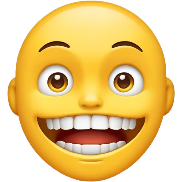Emoji style face with jaw dropped wide open emoji