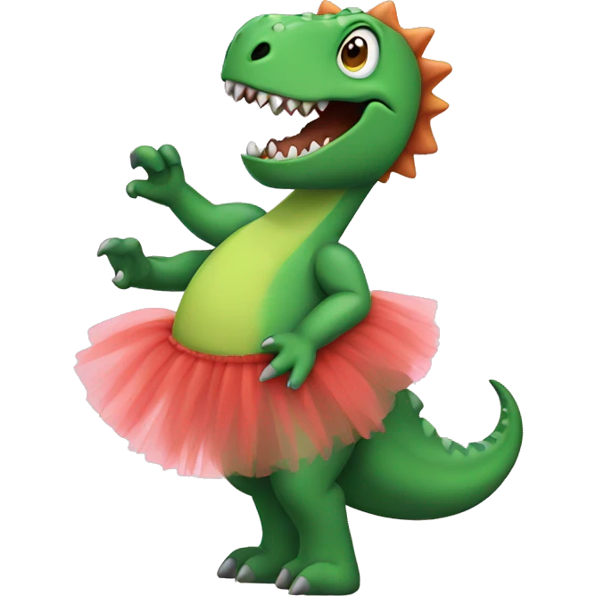 Dinosaur with tutu  emoji