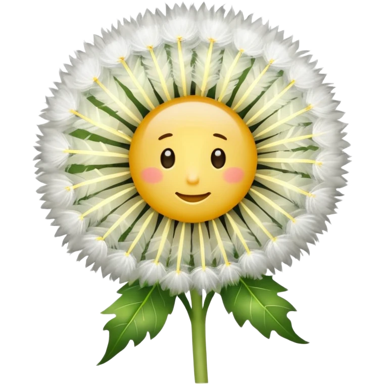 a dandelion with a halo emoji