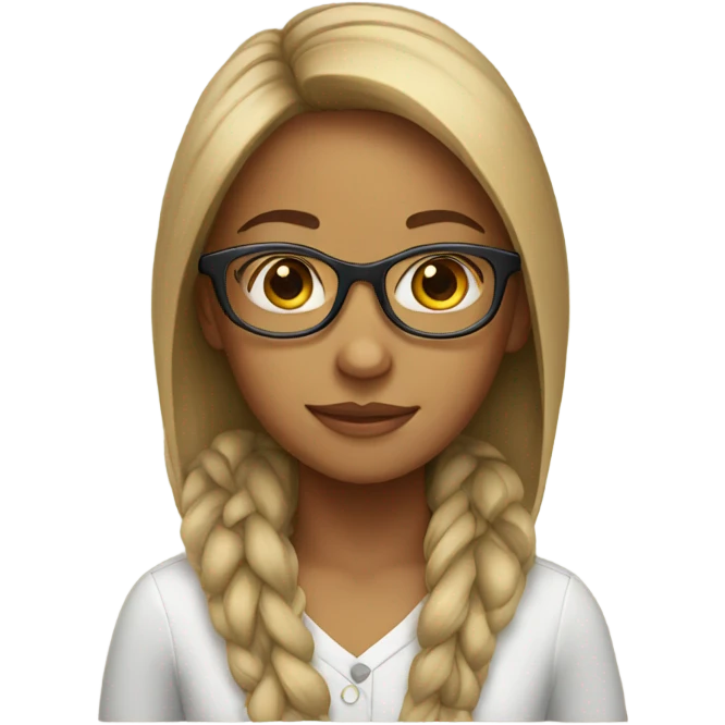 Girl wearing glasses  emoji