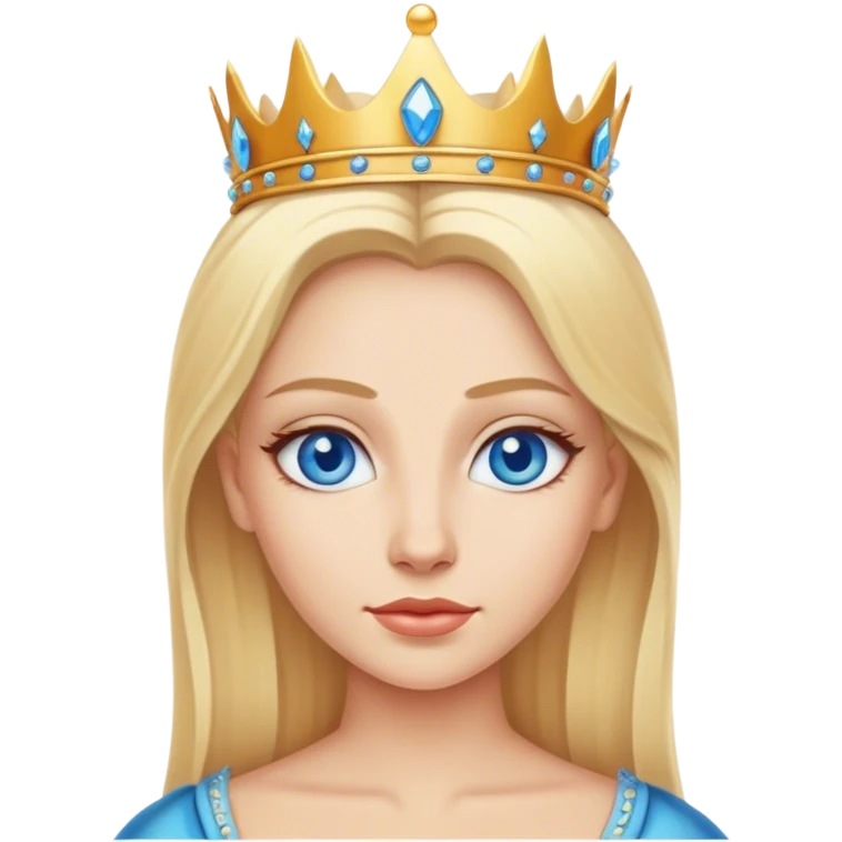 blonde queen blue eyes emoji