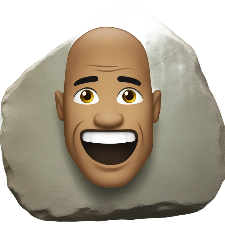 The rock on a rock emoji