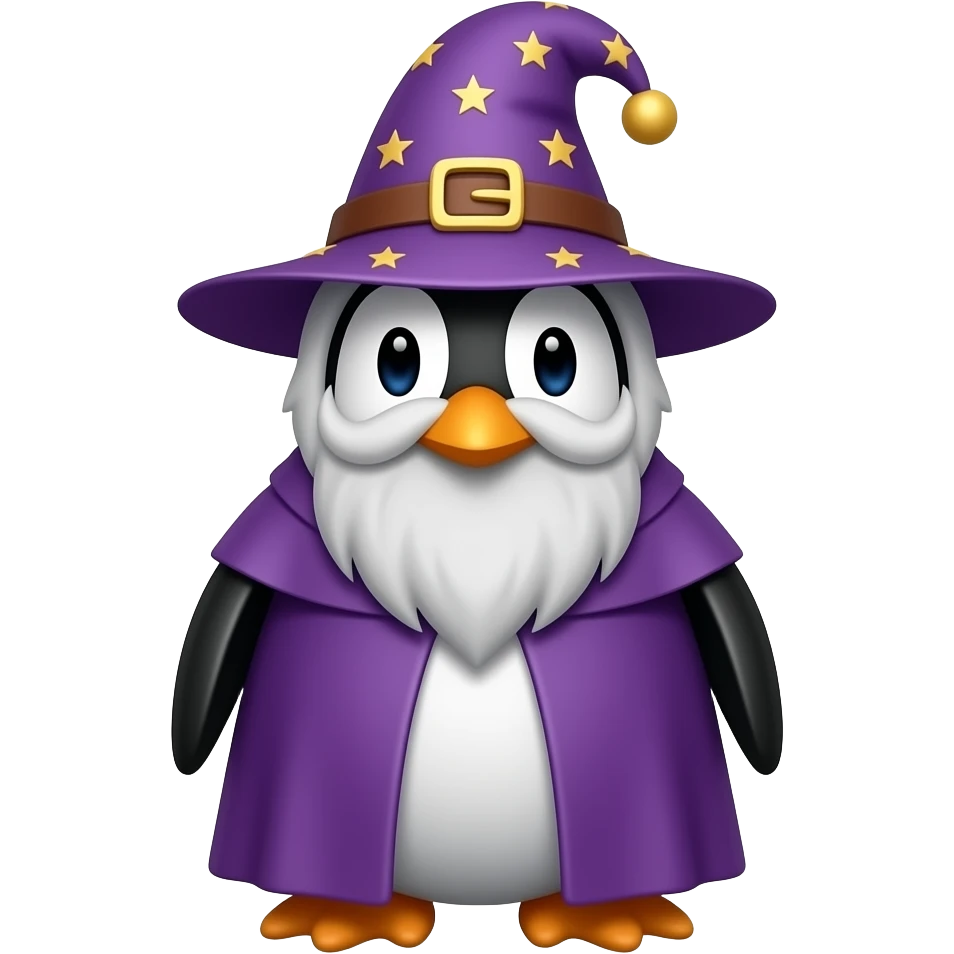 Penguin Wizard emoji