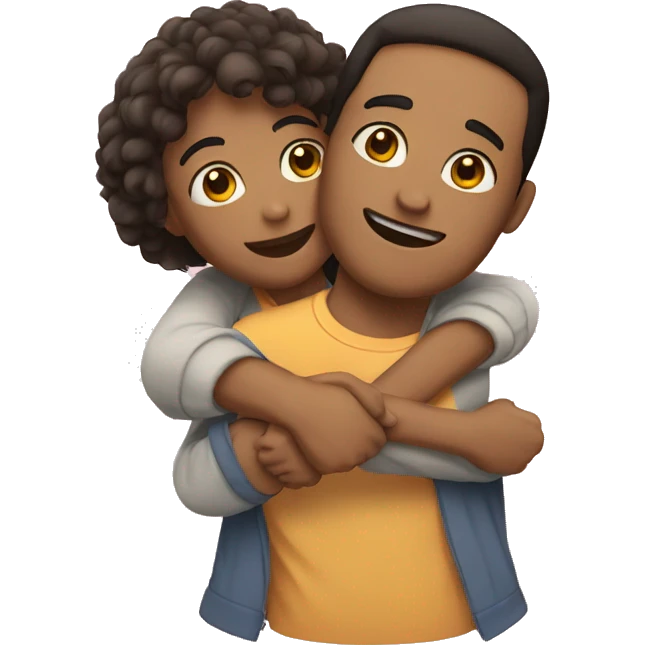 two friends hugg emoji