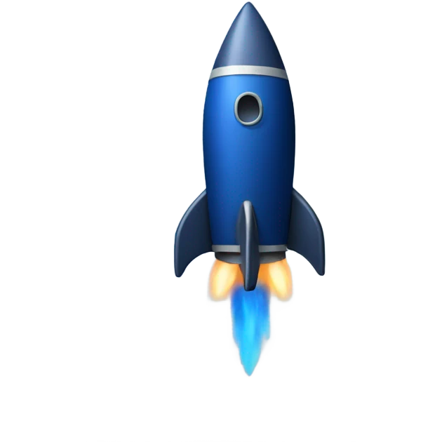 dark blue 
rocket emoji
