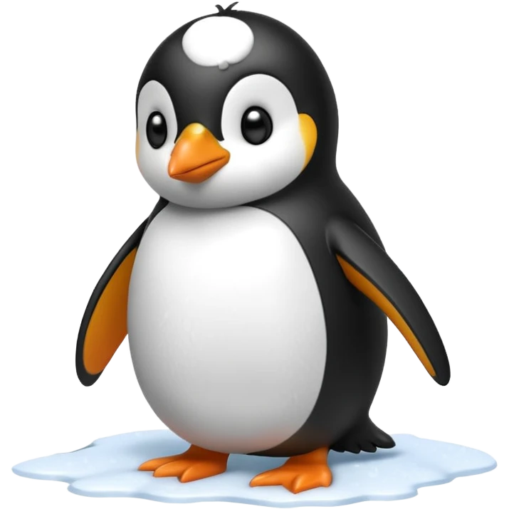 Penguin being hit in the snow emoji