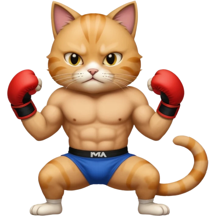 cat doing MMA fighting emoji