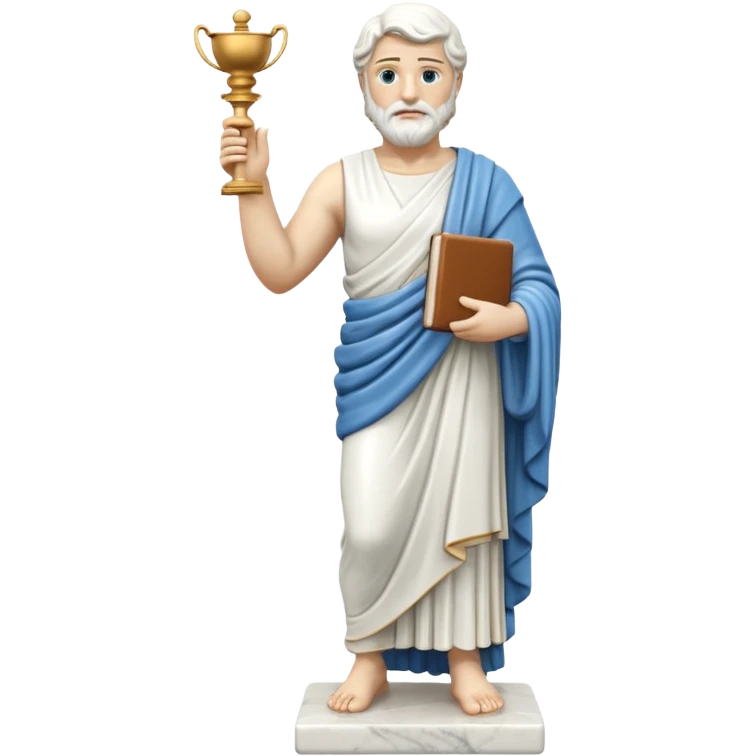 a white greek statue of a teacher emoji