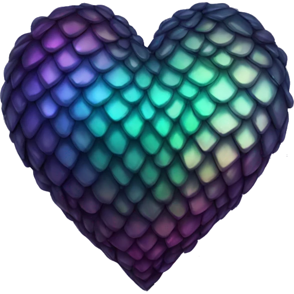 dark iridescent scale heart emoji