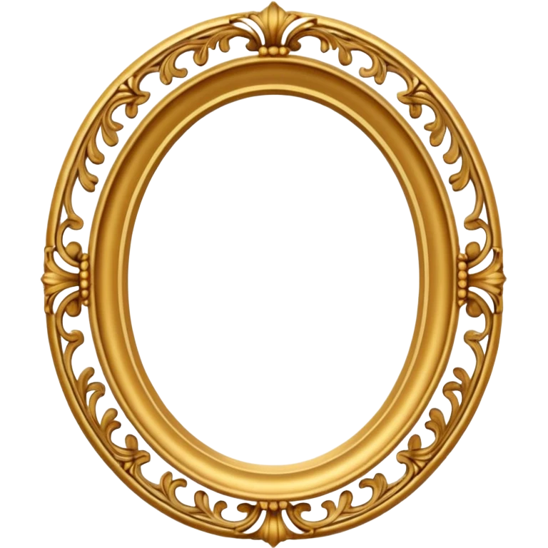 Gold oval vintage frame  emoji