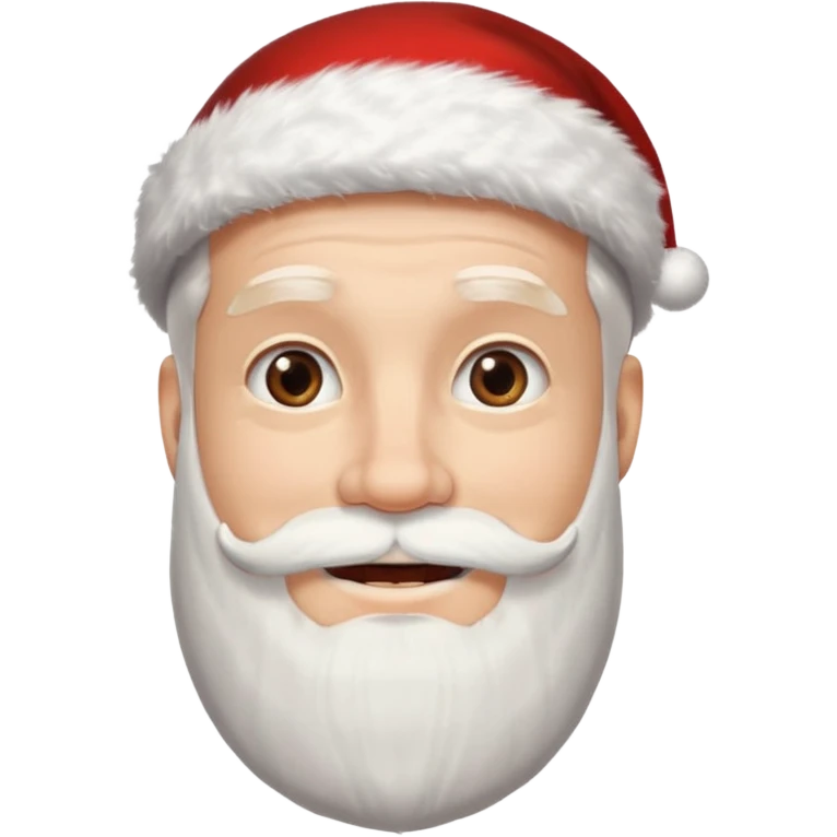 산타모자를 쓰지 않은 흰수염 젊은 청년 emoji