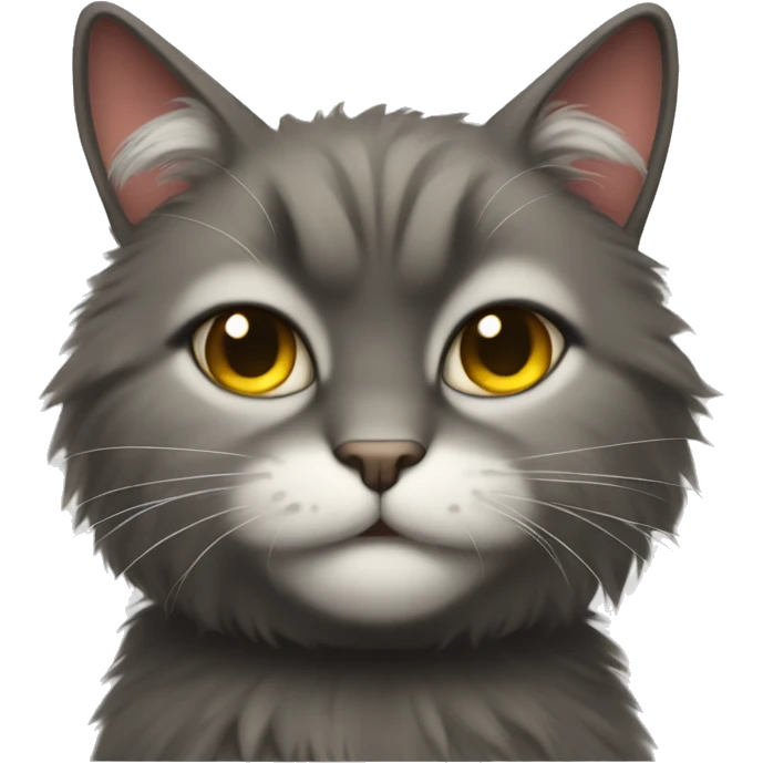 Sassy fluffy cat emoji