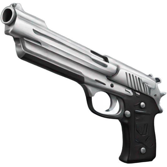 Black and silver gun emoji