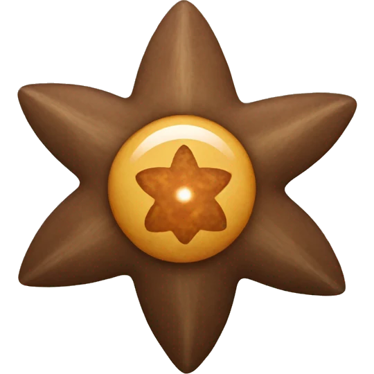 Brown earth star chakra symbol  emoji