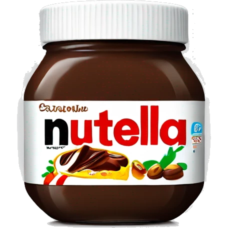 a nutella jar with a hand passing it to you emoji