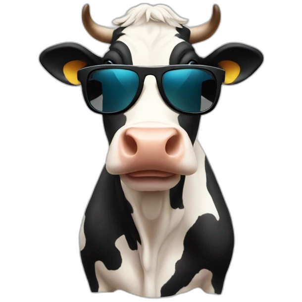 cow with sunglasses emoji