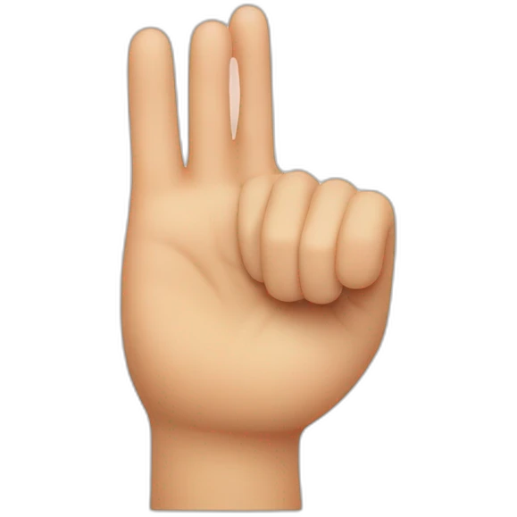 thumb being covered by 4 fingers emoji