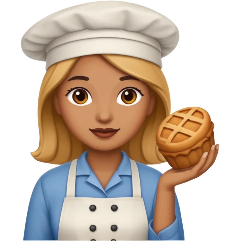 baker woman medium skin tone emoji
