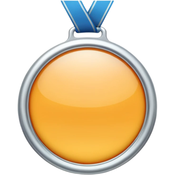 silver medal with no engraved on it emoji