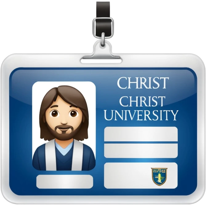 generate an ios genmoji of a college id card that says "CHRIST UNIVERSITY ID" emoji