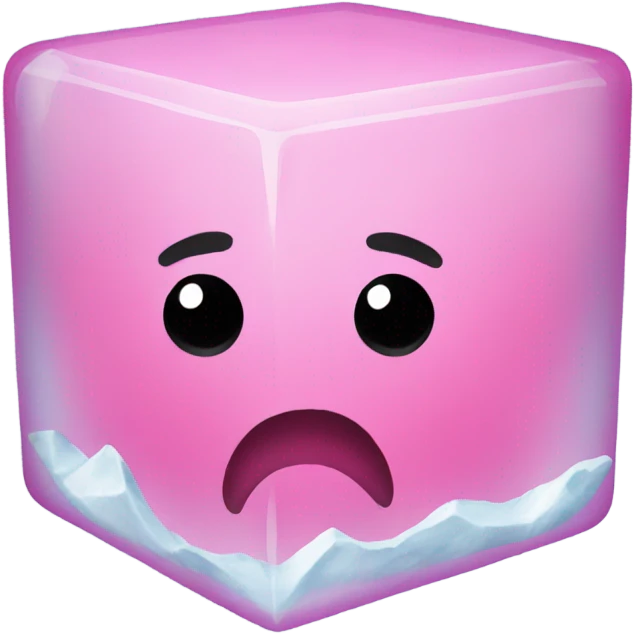 pink ice cube emoji