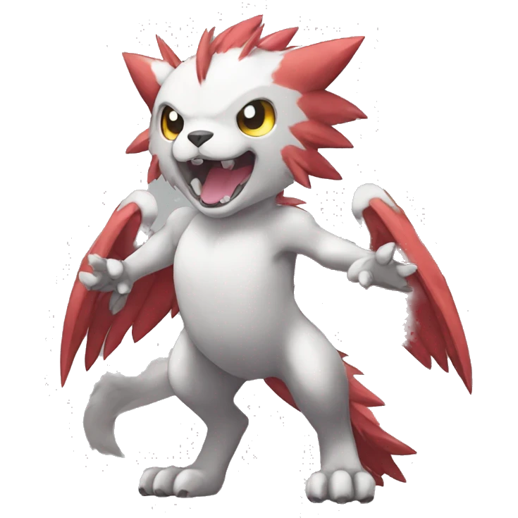  kawaii cool edgy Digimon-Fakemon-animal full body emoji
