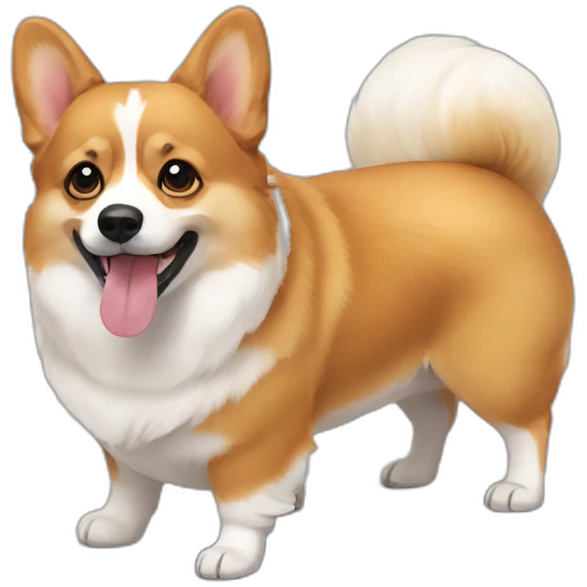 Corgi and Pomeranian emoji