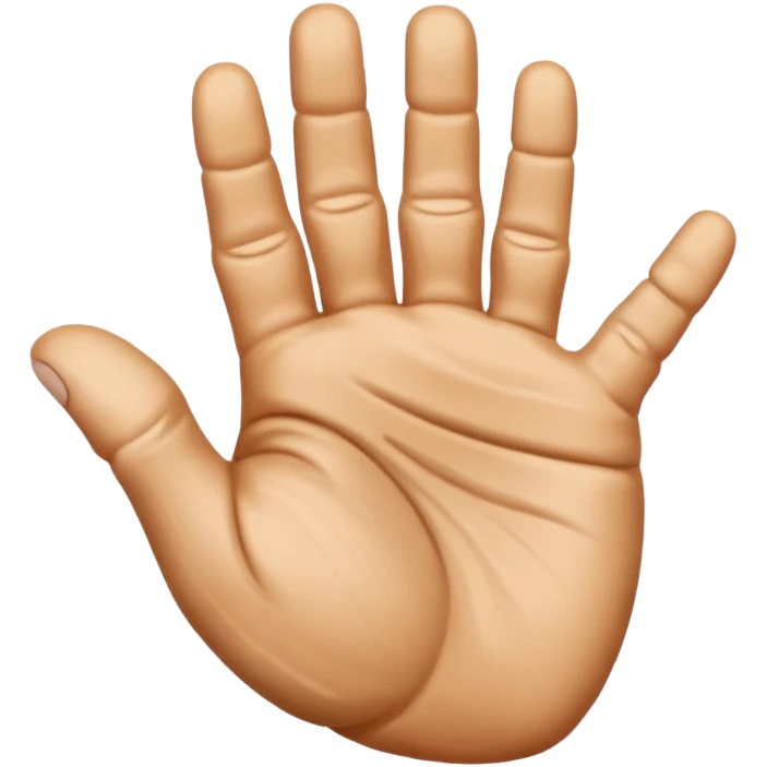 Hand bent down emoji