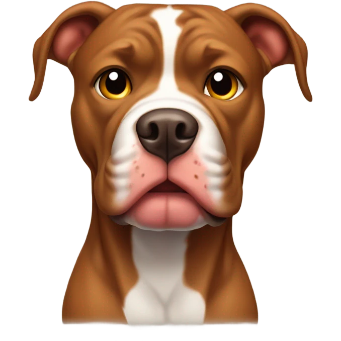 Red nose pit bull  emoji